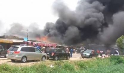 Gas explosion in Surulere burns down buildings, cars