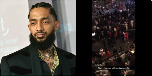 Fight at Nipsey Hussle memorial service lailasnews 3