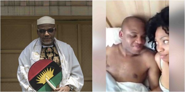 Nnamdi Kanu reacts to video of him in bed with his wife