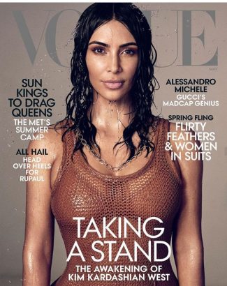 Kim Kardashian excited at first solo Vogue magazine cover