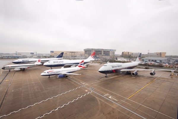 All Four British Airways Heritage Liveries Come Together To Mark the 50,000th Customer Flight