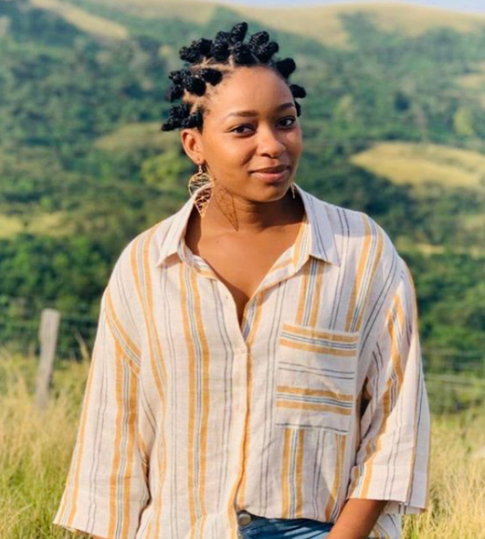 Vuyokazi Tshona Showing off Her Bantu Knots Hairstyle ...