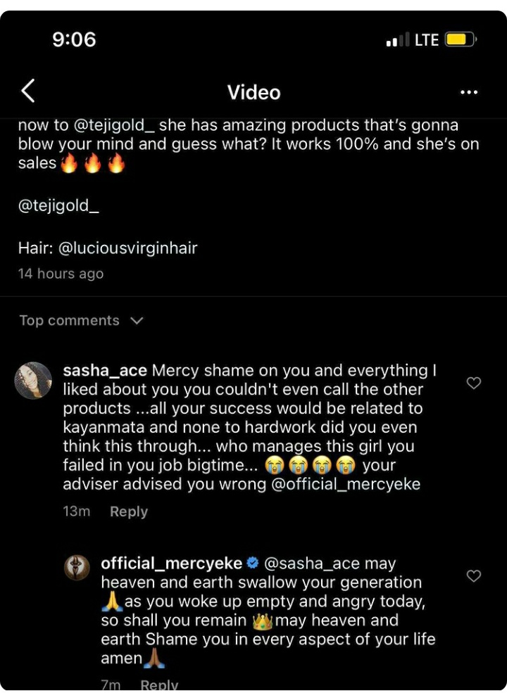 Mercy Eke reacts