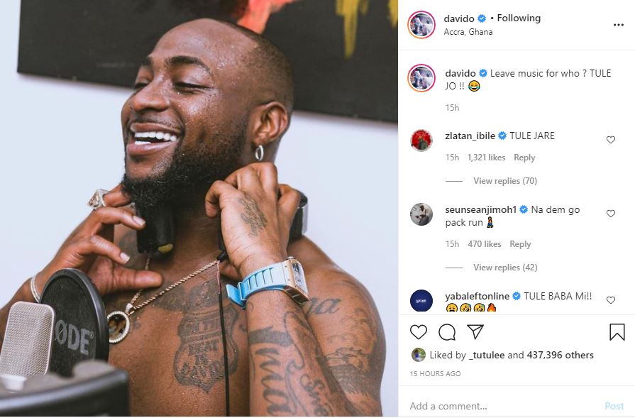 Davido retracts