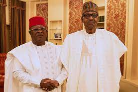 Dave Umahi and Muhammadu Buhari