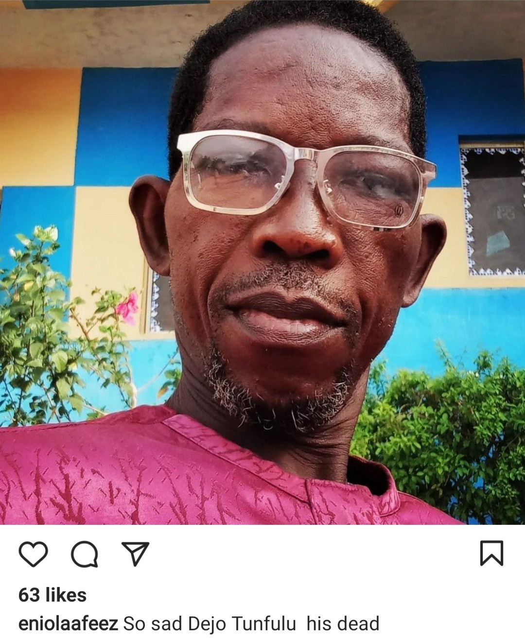 Comic actor Dejo Tunfulu is dead; Nollywood mourns 