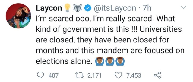 Laycon bewails 