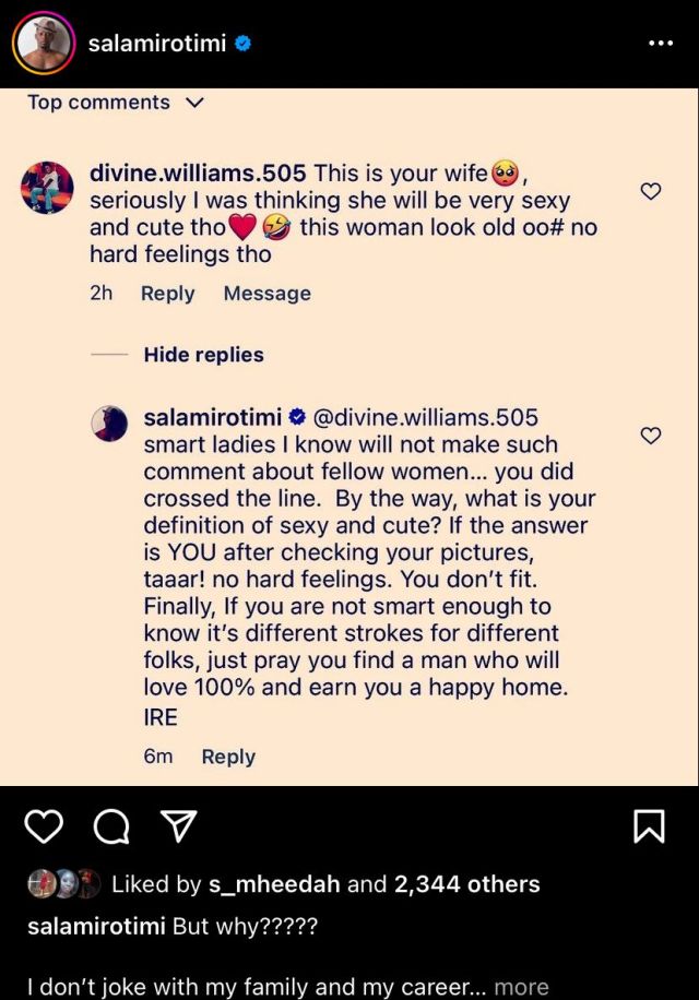 Salami Rotimi responds 