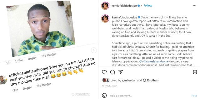 Kemi Afolabi debunks