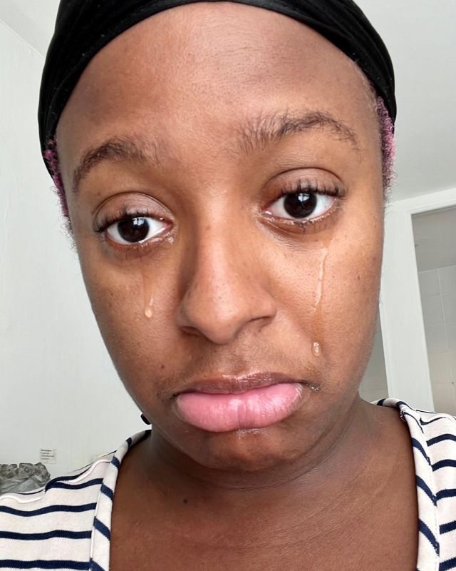 DJ Cuppy cries 