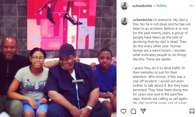 Uche Edochie debunks