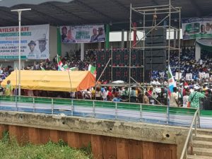 Supporters at APC presidential campaign rally in Bayelsa