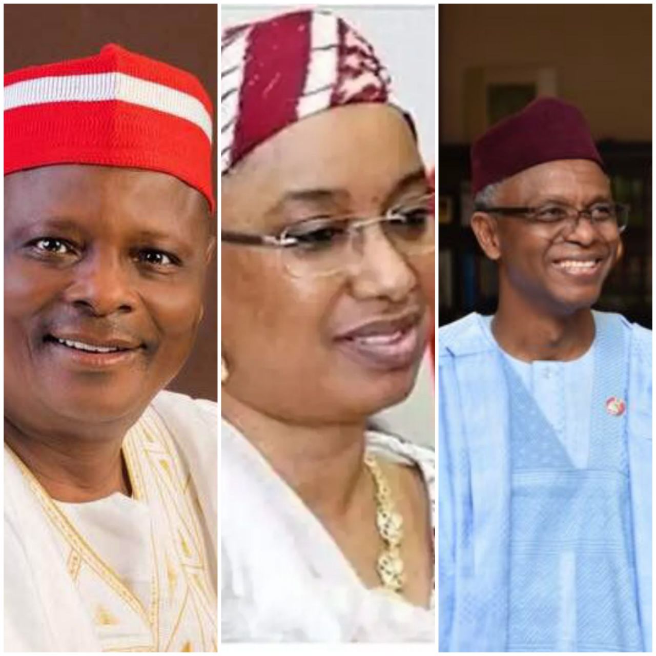 Dr Rabiu Musa Kwankwaso, Sen Aisha Binani and Gov. El-Rufai