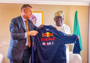 ExxonMobil President of Global Upstream Operations, Liam Mallon and President Bola Tinubu