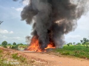 NAFDAC destruction exercise of fake, seized and expired goods in Abuja on Wednesday