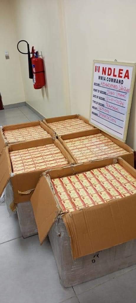 PICTORIAL: NDLEA intercepts Canadian loud in Lagos, seizes tramadol pills