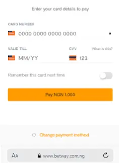 card payment betway nigeria