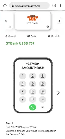 Deposit Money on Betway via GT Bank *737#