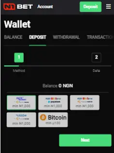 n1bet deposit methods