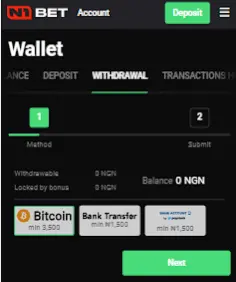 withdrawal methods n1bet