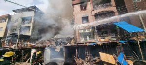 Building Collapses In Lagos Market Fire