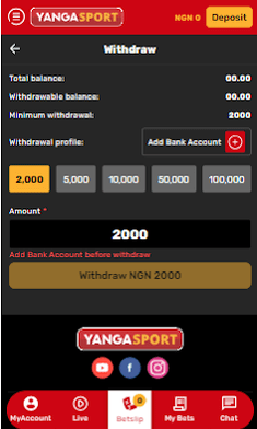 How to Make a Withdrawal from YangaSport