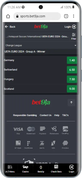 Euro 2024 Online Bet