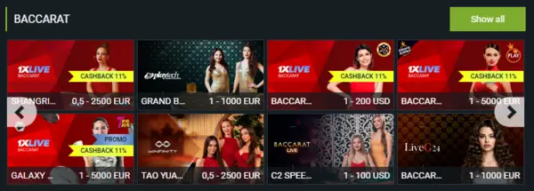 live baccarat