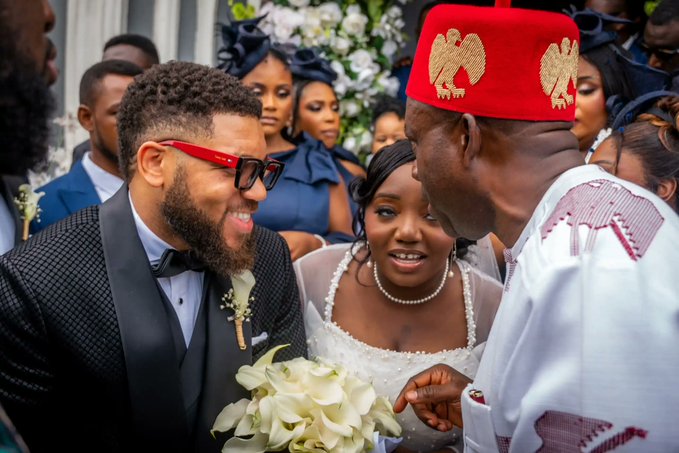 Lagos State Governor, Babajide Sanwo-Olu, on Saturday, gave out his daughter, Modupeoreoluwa, in marriage to her lover, Oladele. 