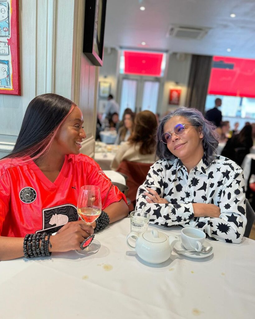 DJ Cuppy's mother, Nana Otedola prays