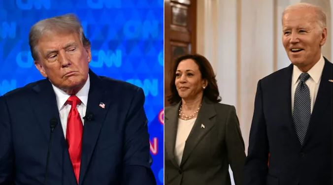 Donald Trump, Joe Biden, Kamala Harris